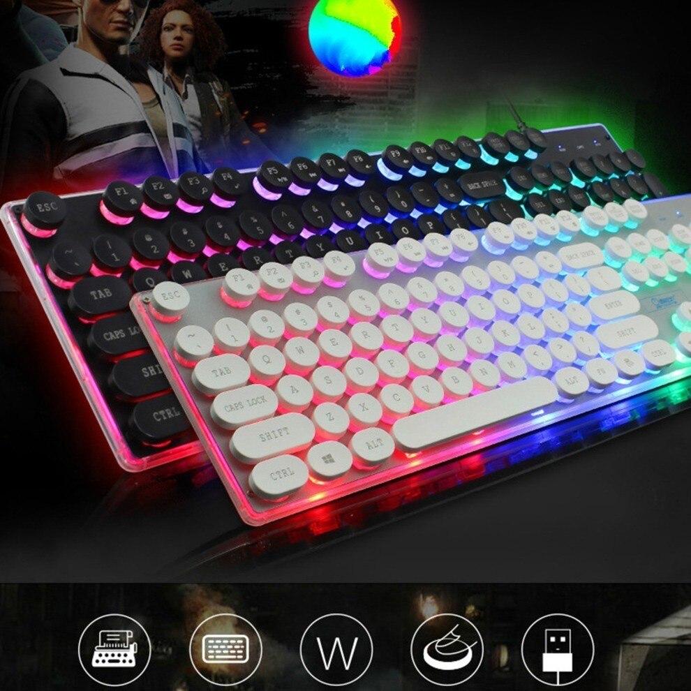 LED Backlight Gaming USB Wired Keyboard Mouse Set