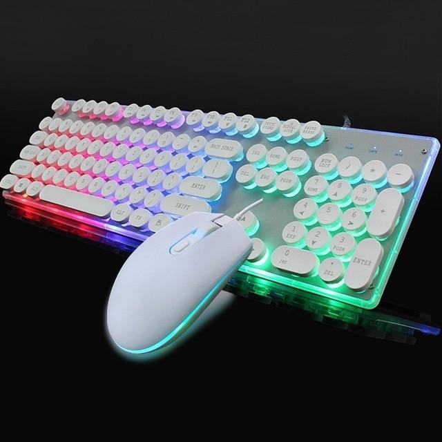LED Backlight Gaming USB Wired Keyboard Mouse Set