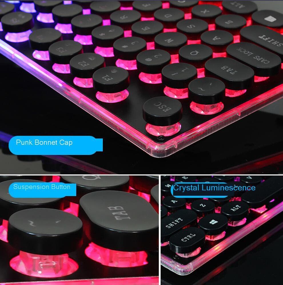 LED Backlight Gaming USB Wired Keyboard Mouse Set